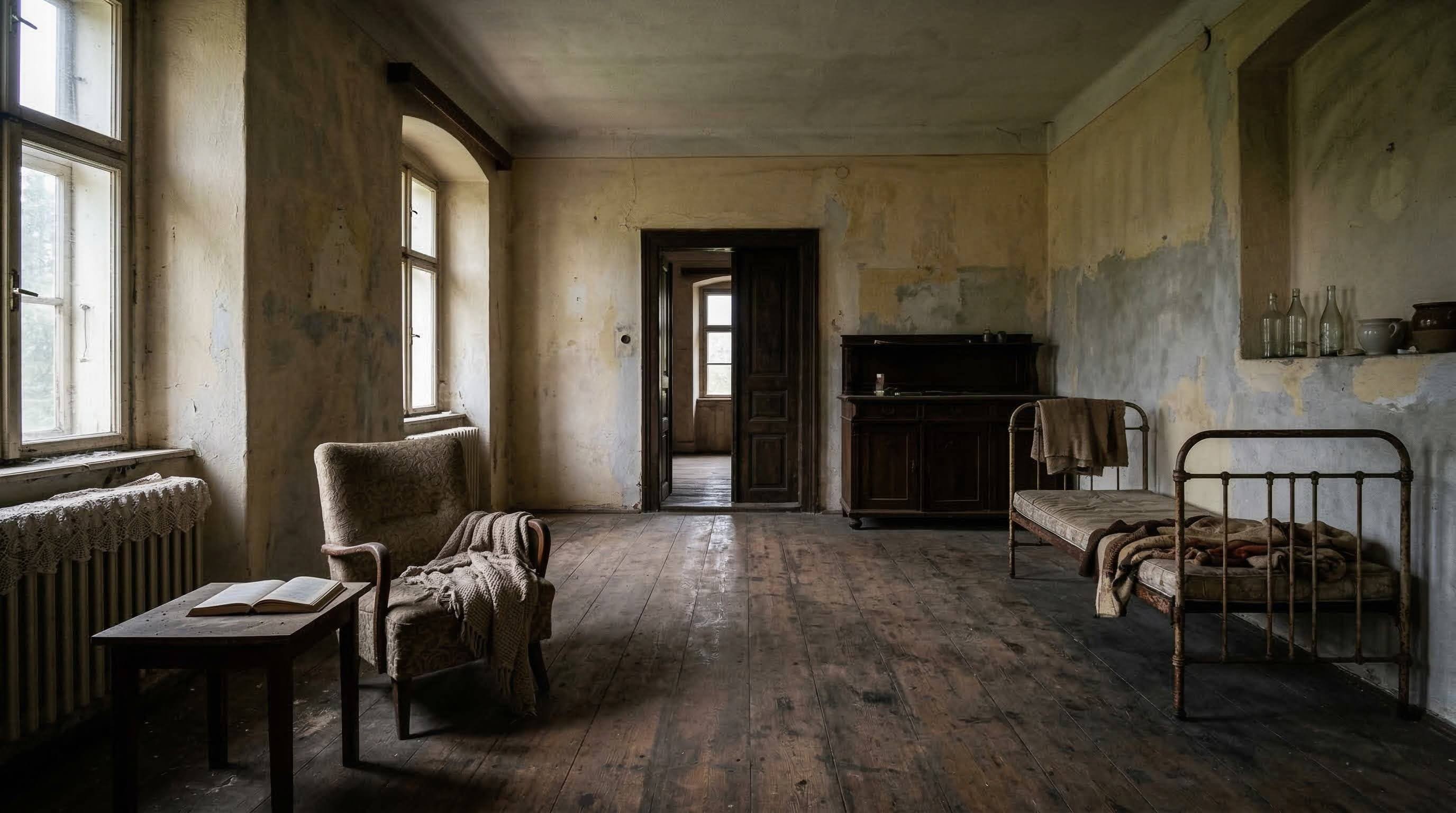 Původní stav ložnice před návrhem úprav