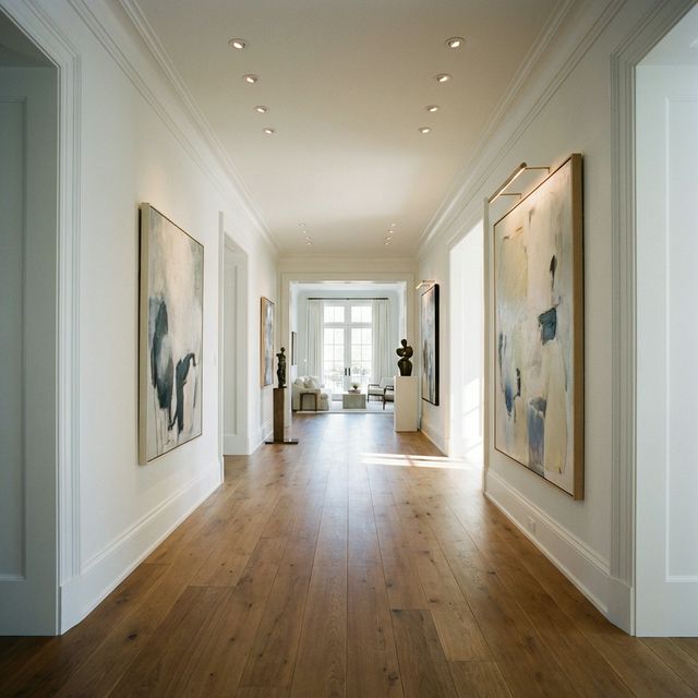 Moderně vymalovaná chodba